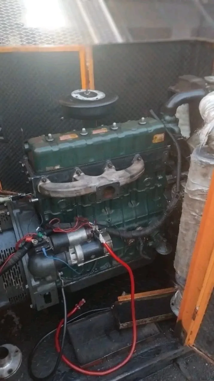 Large outdoor backup power generator unit